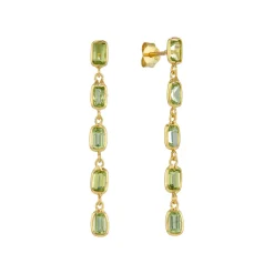 Tomfoolery Peridot Octagon Drop Earrings Clearance