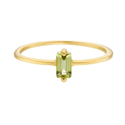 Tomfoolery Peridot Octagon Stacking Ring Clearance