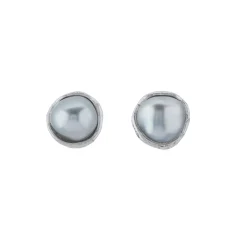 Tomfoolery Perla Studs in White Gold Clearance