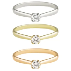 Tomfoolery Petal-Set Diamond Solitaire Ring Fashion
