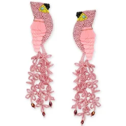 Tomfoolery Pink Cardinal Beaded Earrings Best