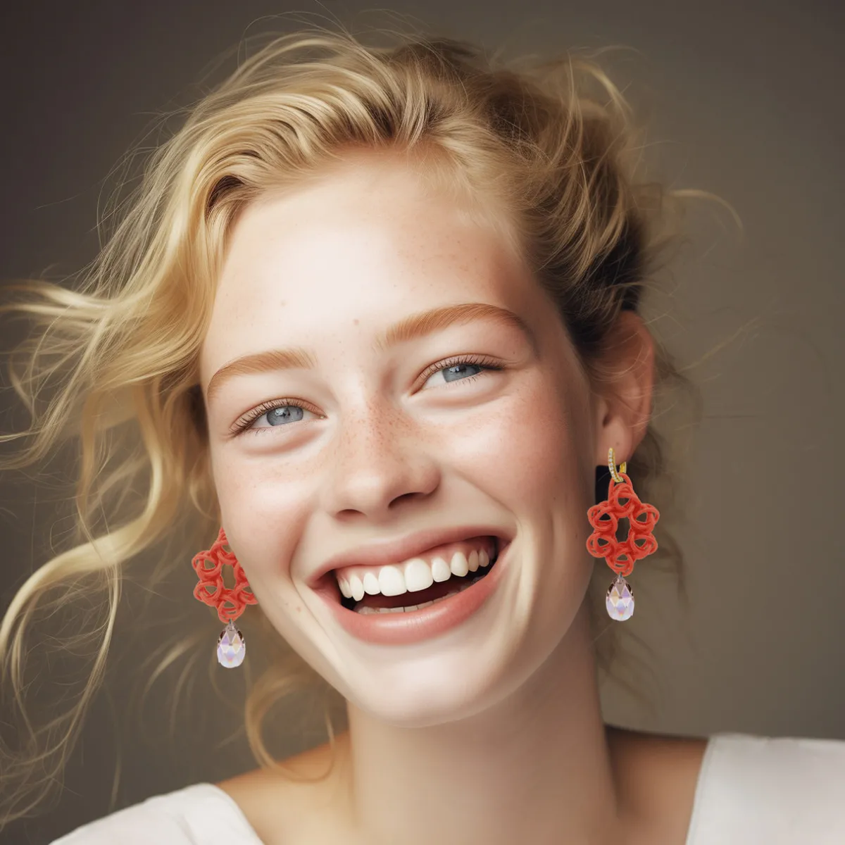Tomfoolery Pink 3D Printed Cosmos Drop Earrings Fashion