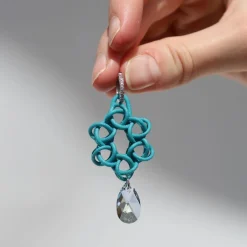Tomfoolery Pink 3D Printed Cosmos Drop Earrings Fashion