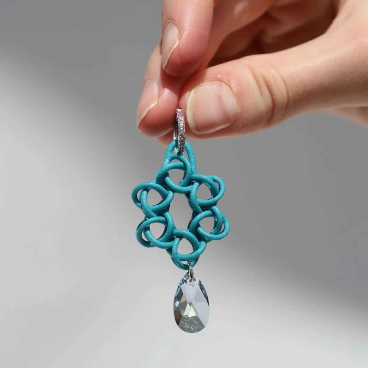 Tomfoolery Pink 3D Printed Cosmos Drop Earrings Fashion