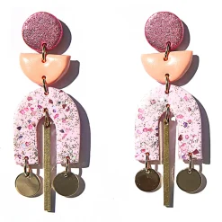 Tomfoolery Pink Horseshoe Drop Earrings Sale