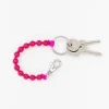 Tomfoolery Pink Perlen Short Wooden Beaded iPhone & Keychain Sale