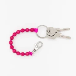Tomfoolery Pink Perlen Short Wooden Beaded iPhone & Keychain Sale