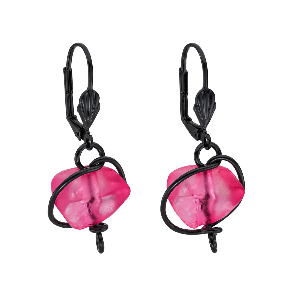 Tomfoolery Pink Resin Nugget Earrings Online