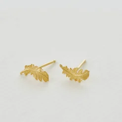 Tomfoolery Plume Feather Stud Earrings Discount