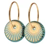 Tomfoolery Porcelain & Gold Plated Splash Hoop Earrings Online