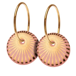 Tomfoolery Porcelain & Gold Plated Splash Hoop Earrings Online