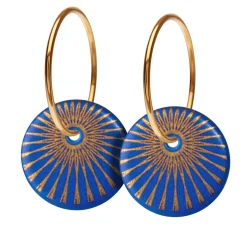 Tomfoolery Porcelain & Gold Plated Splash Hoop Earrings Online