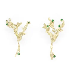 Tomfoolery Porphyra Emerald & Diamond Earrings Online