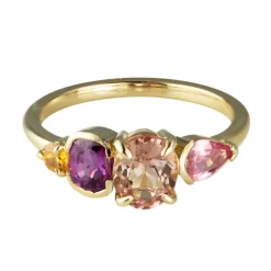 Tomfoolery QUAD Pink Sapphire, Tourmaline & Garnet Ring Discount