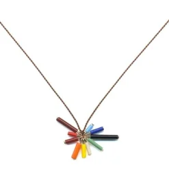 Tomfoolery Rainbow Bar Burst Necklace Outlet