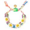Tomfoolery Rainbow Daisy Ceramic Drawstring Bracelet New