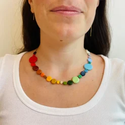 Tomfoolery Rainbow Dots Necklace Clearance