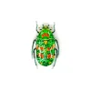 Tomfoolery Rainbow Flower Beetle Beaded Sequin Brooch Best