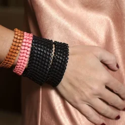 Tomfoolery Raspberry Pink 3D Printed Geometric Bracelet New
