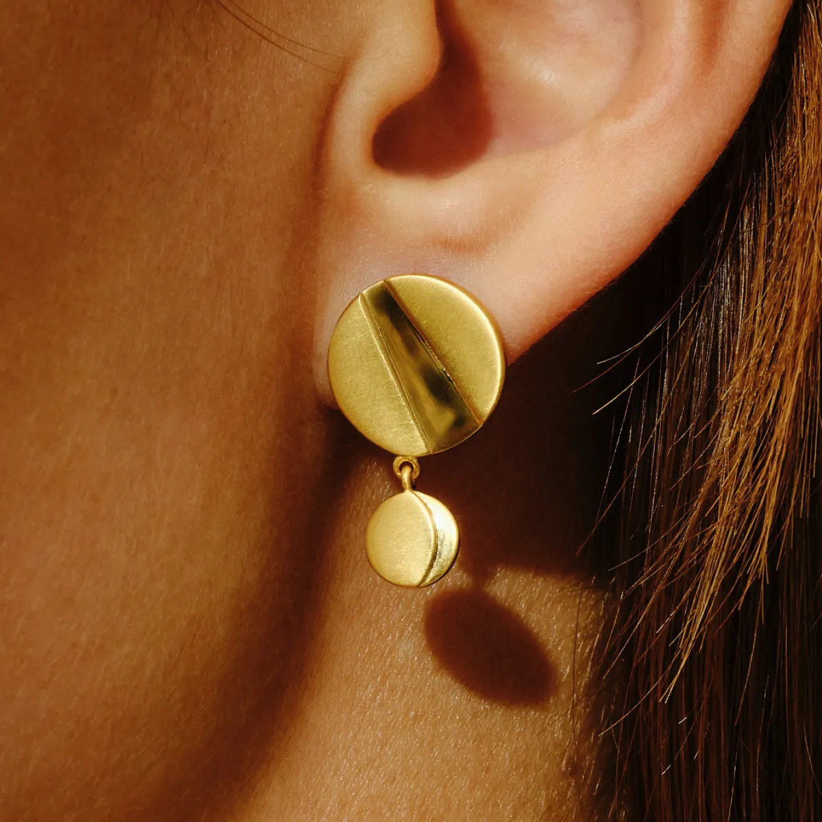 Tomfoolery Rayon Double Circle Drop Earrings Sale