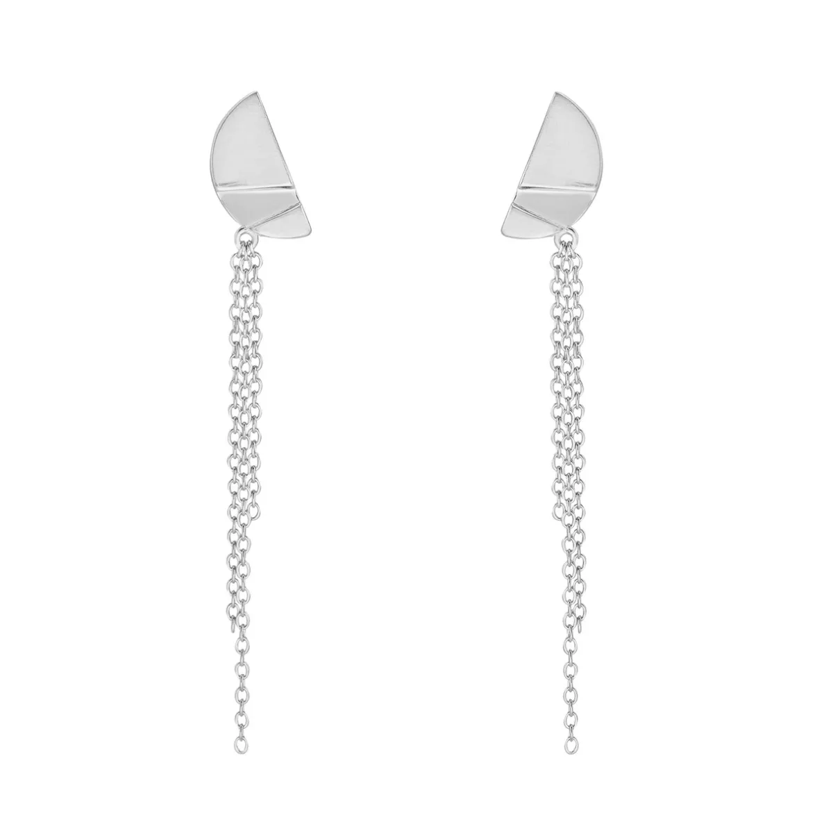 Tomfoolery Rayon Half Circle Chain Drop Earrings Discount