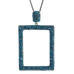 Tomfoolery Rectangular Drop Crystal Pendant Discount