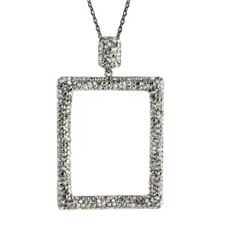 Tomfoolery Rectangular Drop Crystal Pendant Discount