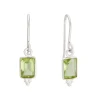 Tomfoolery Rectangular Triple Bead Green Amethyst Drop Earrings Hot