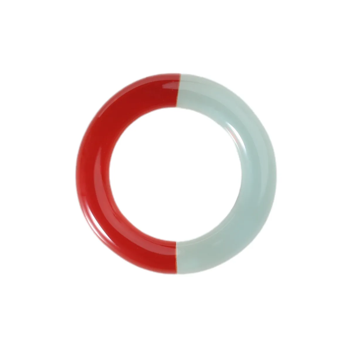 Tomfoolery Red Nemo Two Tone Glass Ring New