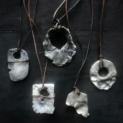 Tomfoolery “Relikt” Textured Tin Pendant Outlet