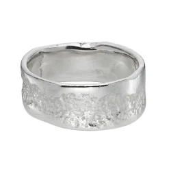 Tomfoolery Reverse Oak Ring in Silver Sale