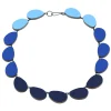 Tomfoolery Reversible Blue and Yellow Curve Necklace Outlet
