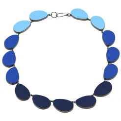 Tomfoolery Reversible Blue and Yellow Curve Necklace Outlet