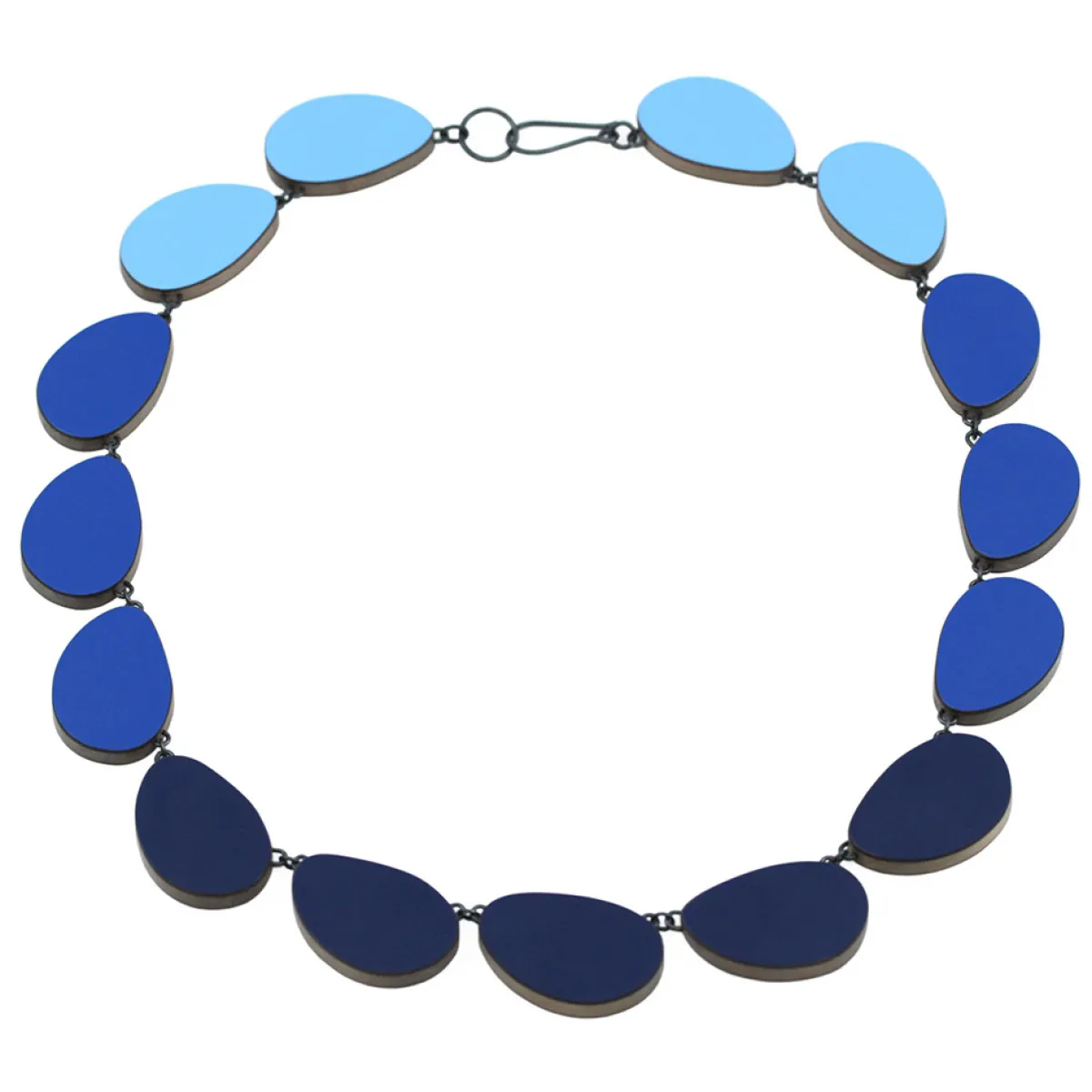 Tomfoolery Reversible Blue and Yellow Curve Necklace Outlet