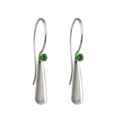 Tomfoolery Rhodium Plated Silver and 14ct Gold Drop Pendant Earrings Fashion