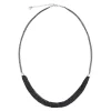 Tomfoolery Rhodium Plated Silver Half Multi Chain Necklace Online