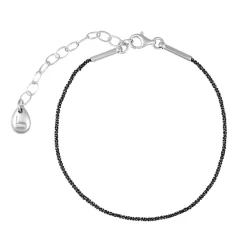 Tomfoolery Rhodium Plated Silver Single Chain Bracelet New