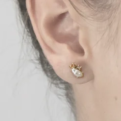 Tomfoolery Rice Pearl Encrusted Studs with Barnacles Discount