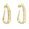 Tomfoolery Riya Gold Elongated Hoop Earrings Sale