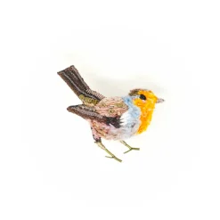 Tomfoolery Robin Beaded Sequin Brooch(Out of Stock) Discount