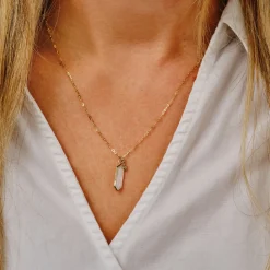 Tomfoolery Roma Moonstone Hexa Layered Pendant Fashion