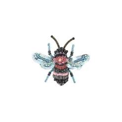 Tomfoolery Rose Bee Beaded Sequin Brooch Clearance
