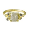 Tomfoolery Rose Cut Grey Diamond Cluster Art Ring Discount