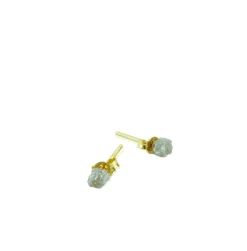 Tomfoolery Rough Diamond & 9ct Yellow Gold Studs Sale