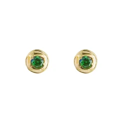 Tomfoolery Round Gold Plated Gem Studs Sale