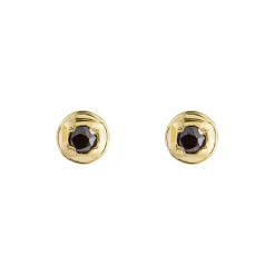 Tomfoolery Round Gold Plated Gem Studs Sale
