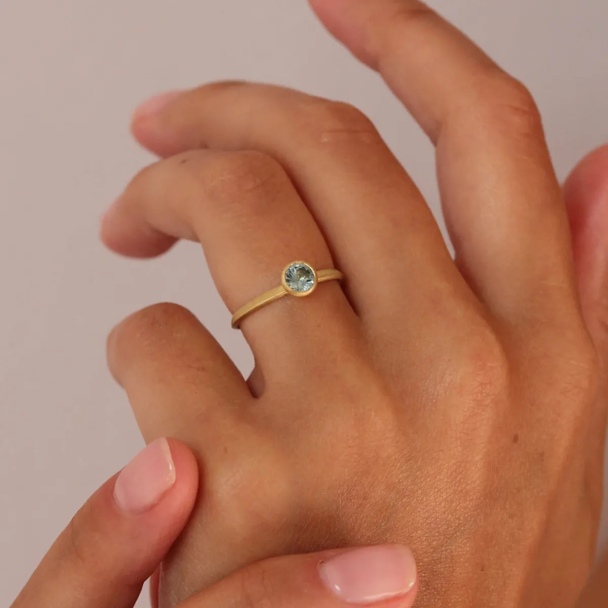 Tomfoolery Round Sapphire Signature Ring Sale