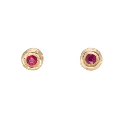 Tomfoolery Ruby Aster Studs Clearance