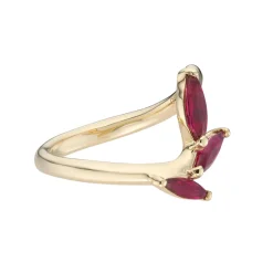 Tomfoolery Ruby Blossom Art Ring Clearance