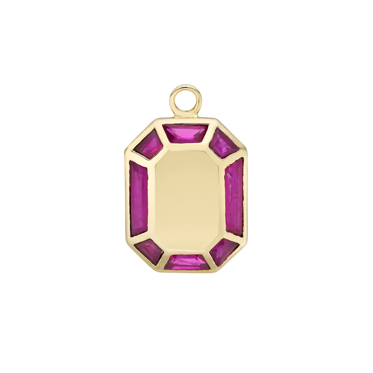 Tomfoolery Ruby Octagon Charm Outlet